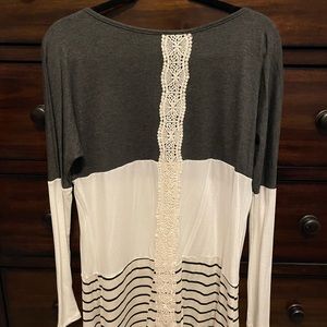 Multi colored block long sleeve tee